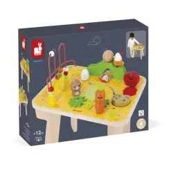 Janod Table d'Activités Ferme en bois* Tracteurs & Animaux De La Ferme|Formes & Couleurs