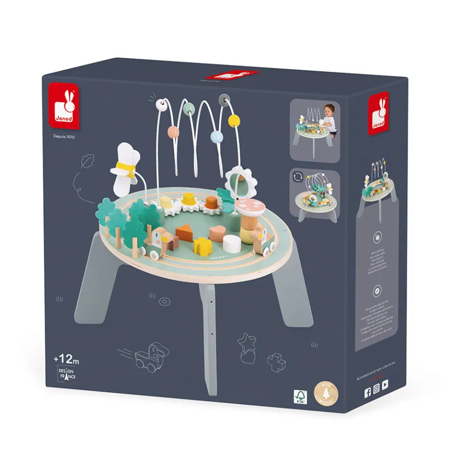 Janod Table d'Activités Jardin Sweet Cocoon* Bouliers, Loopings & Panneaux D'Activités|Manipulation & Encastrement
