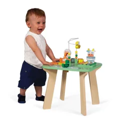 Janod Table d'Activités Jolie Prairie (bois)* Formes & Couleurs|Bouliers, Loopings & Panneaux D'Activités