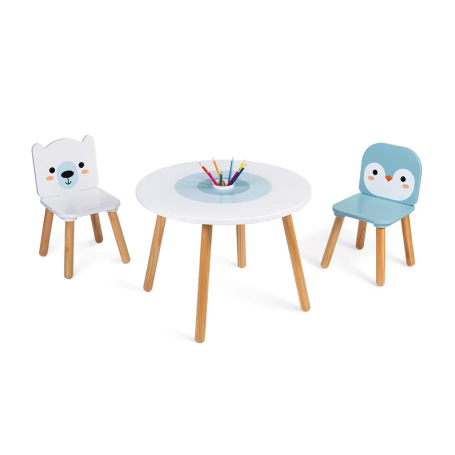 Janod Table et 2 chaises Banquise (Bois)* Tables & Mobilier