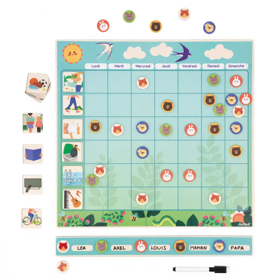 Janod Tableau d'Organisation* Tableaux, Ardoises & Magnets|Jeux Éducatifs Primaire
