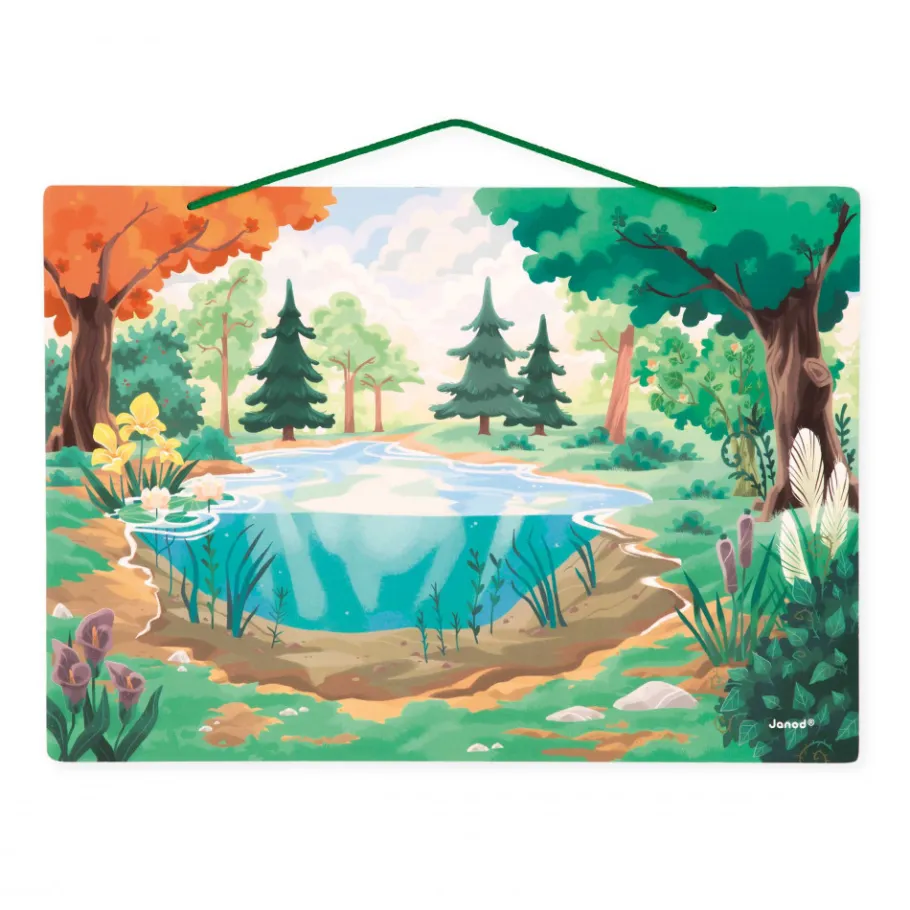 Janod Tableau Magnétique La Mare - Partenariat WWF®* Jeux Éducatifs Primaire|Jeux Éducatifs Maternelle