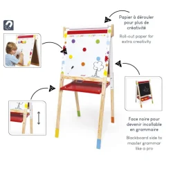 Janod Tableau Réglable Splash (bois)* Tableaux, Ardoises & Magnets|Jeux Éducatifs Primaire