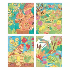 Janod Tableaux Dorés Peinture Aquarelle Jardin* Peinture Par Numéro & Coloriage|Collection 