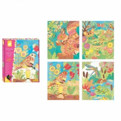 Janod Tableaux Dorés Peinture Aquarelle Jardin* Peinture Par Numéro & Coloriage|Collection 