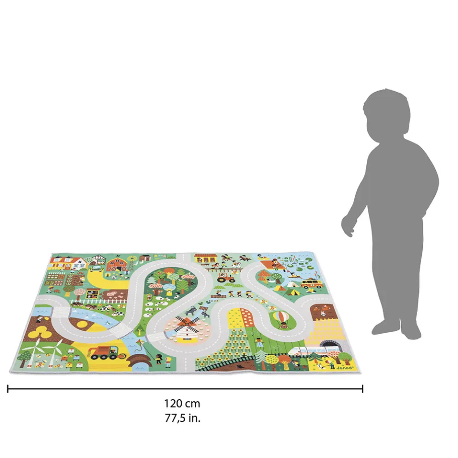 Janod Tapis avec circuit Campagne - Cross Roads* Tapis & Déco|Tables & Mobilier