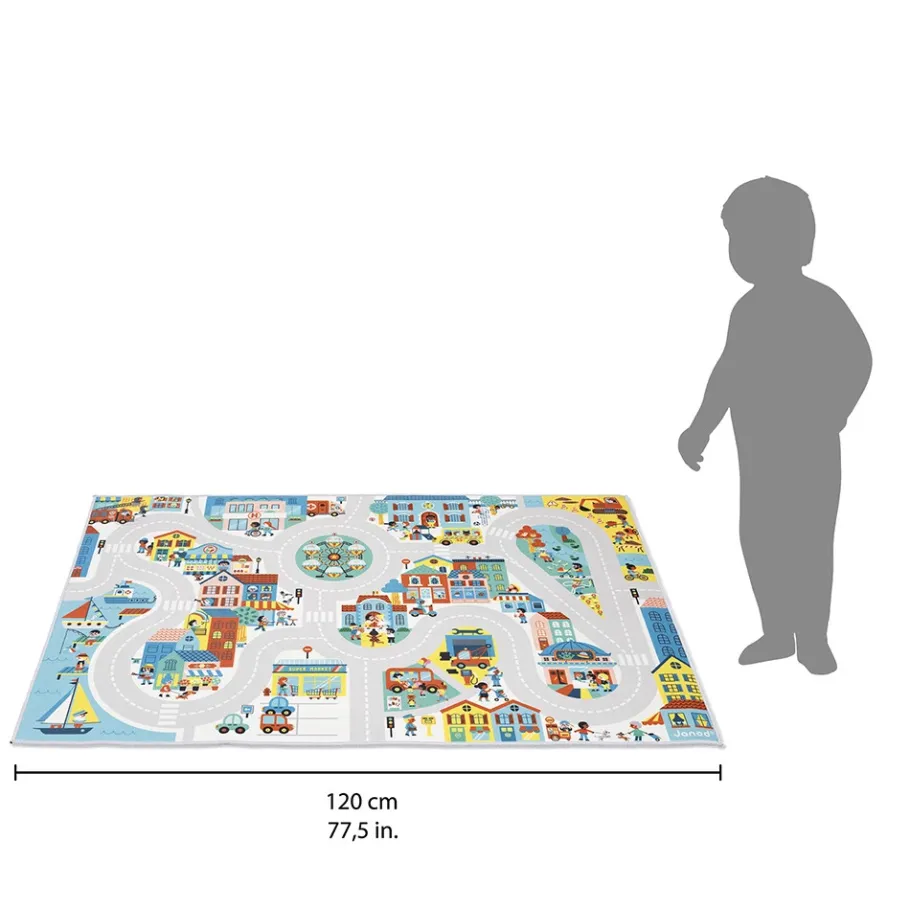 Janod Tapis avec circuit Ville - Cross Roads* Tapis & Déco|Tables & Mobilier