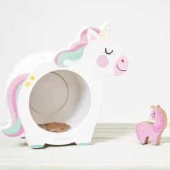 Janod Tirelire Licorne en bois* Tapis & Déco