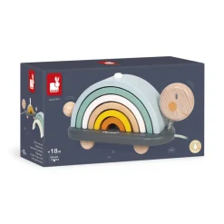 Janod Tortue Arc-en-ciel Sweet Cocoon (bois)* Formes & Couleurs|Jouets À Promener & À Pousser