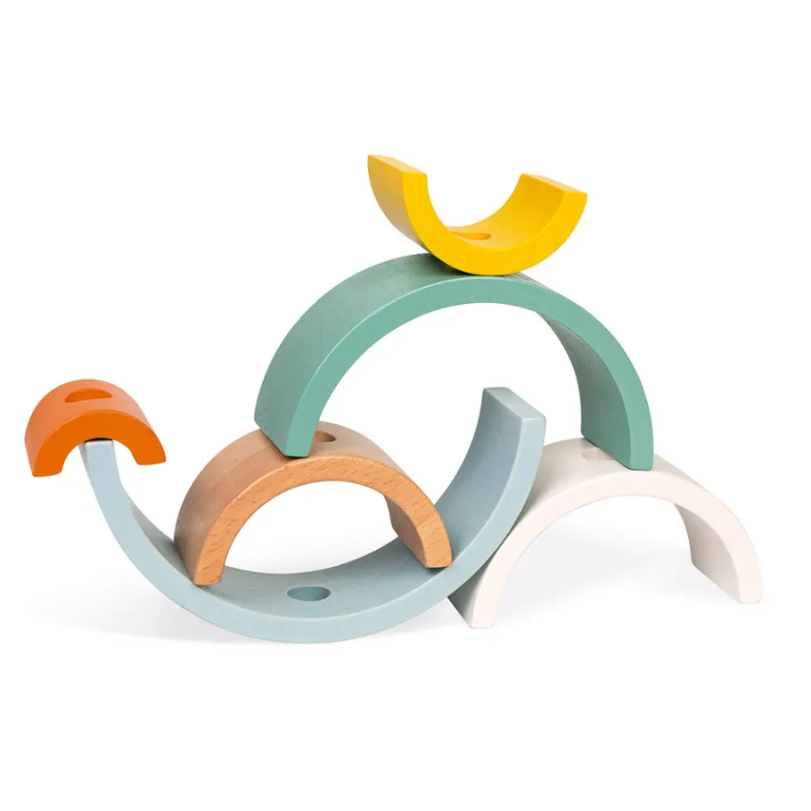 Janod Tortue Arc-en-ciel Sweet Cocoon (bois)* Formes & Couleurs|Jouets À Promener & À Pousser