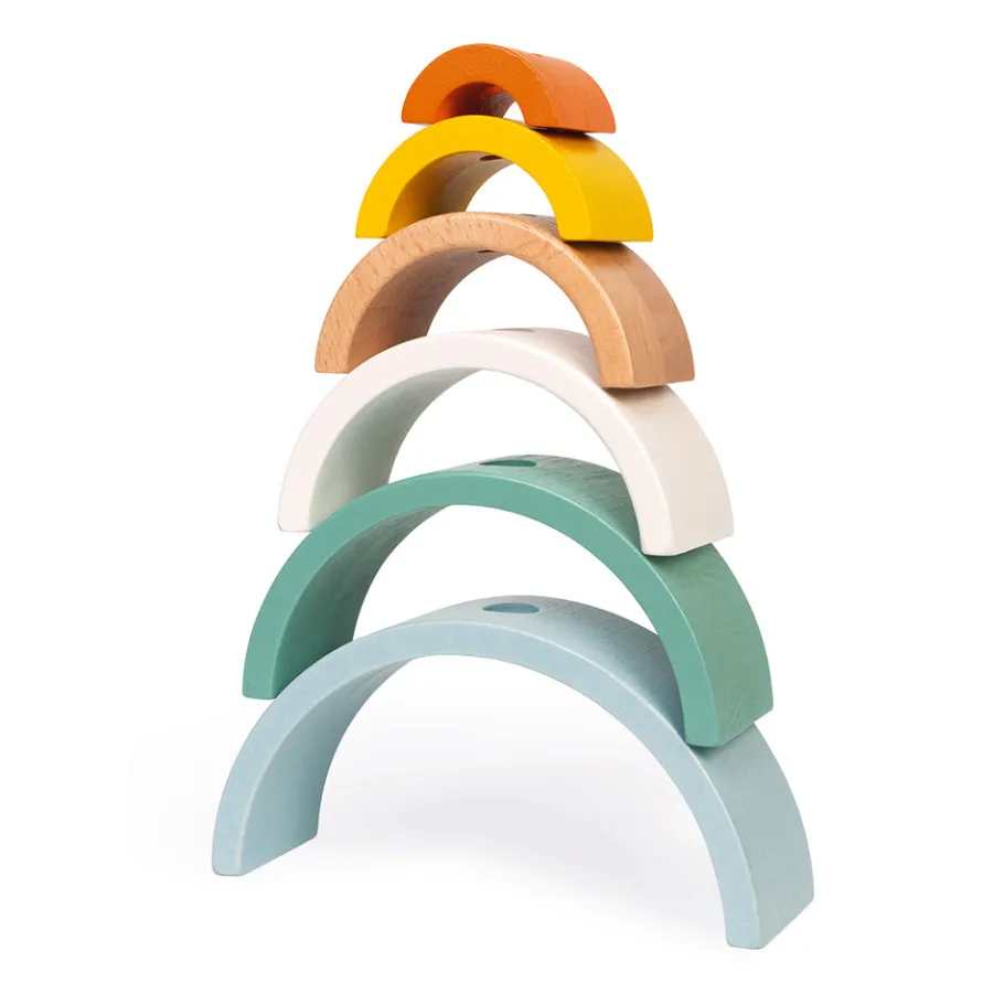 Janod Tortue Arc-en-ciel Sweet Cocoon (bois)* Formes & Couleurs|Jouets À Promener & À Pousser