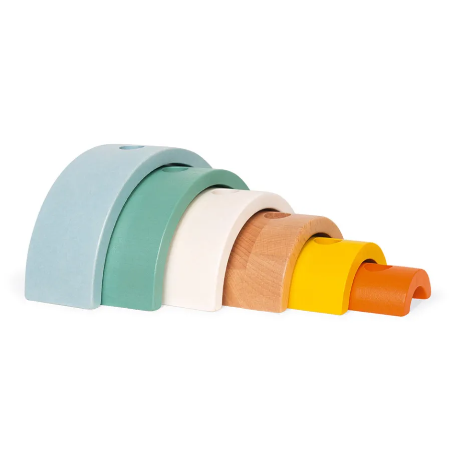 Janod Tortue Arc-en-ciel Sweet Cocoon (bois)* Formes & Couleurs|Jouets À Promener & À Pousser