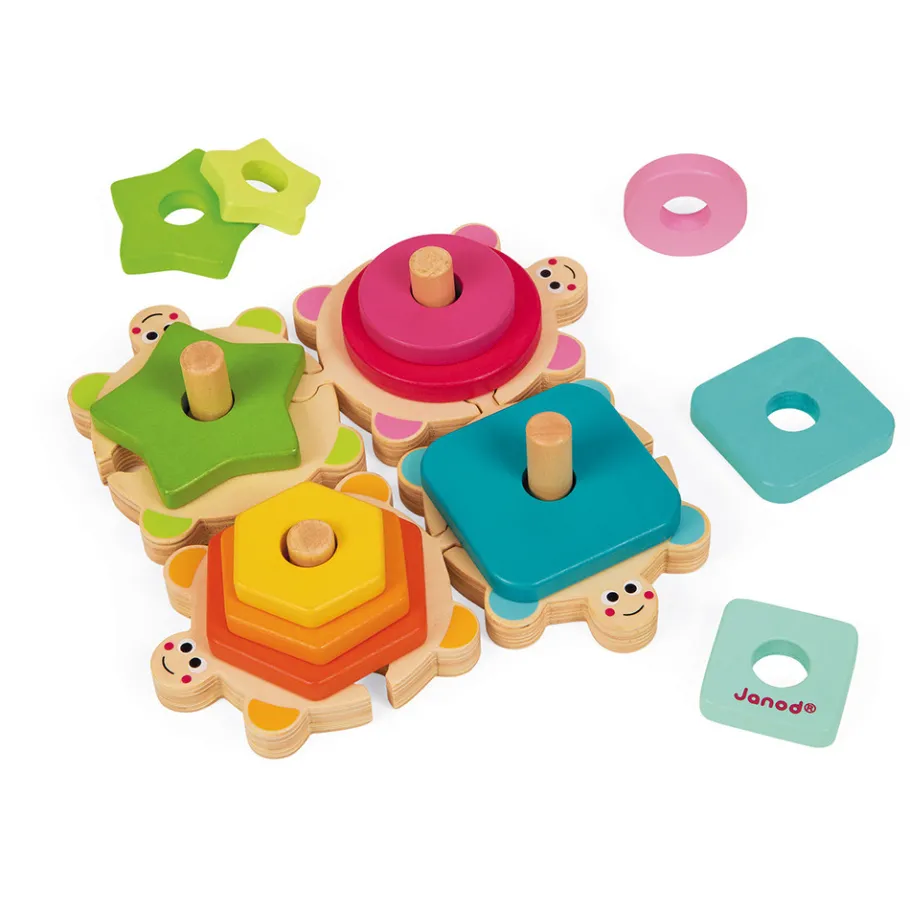 Janod Tortues des Formes I wood (bois)* Formes & Couleurs|Manipulation & Encastrement