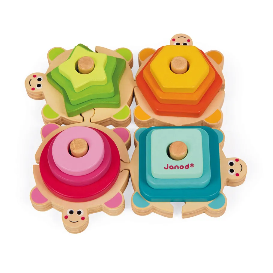 Janod Tortues des Formes I wood (bois)* Formes & Couleurs|Manipulation & Encastrement