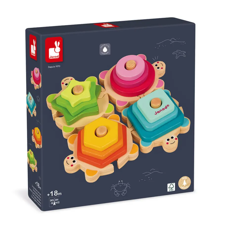Janod Tortues des Formes I wood (bois)* Formes & Couleurs|Manipulation & Encastrement