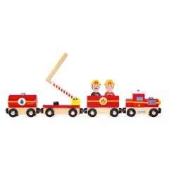 Janod Train Pompiers Story (bois)* Trains & Circuits|Caserne & Véhicules De Pompiers