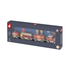 Janod Train Pompiers Story (bois)* Trains & Circuits|Caserne & Véhicules De Pompiers
