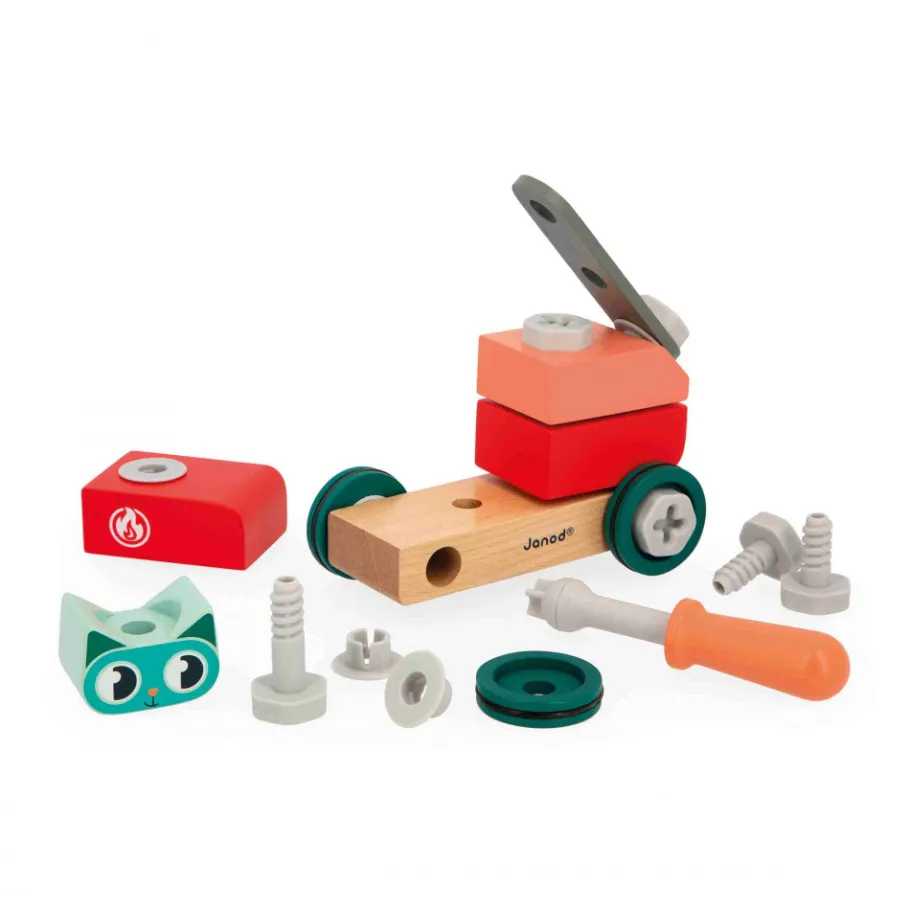 Janod Voiture à Bricoler Chat Brico'Kids* Jeux De Construction|Établis, Outils & Bricolage