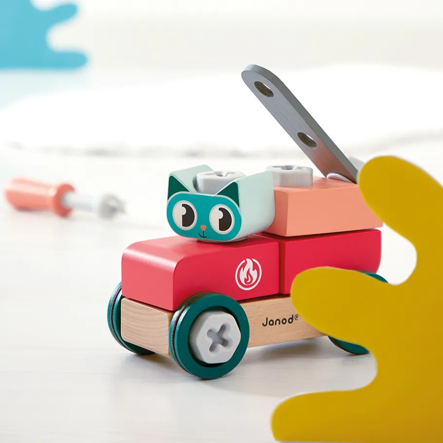 Janod Voiture à Bricoler Chat Brico'Kids* Jeux De Construction|Établis, Outils & Bricolage
