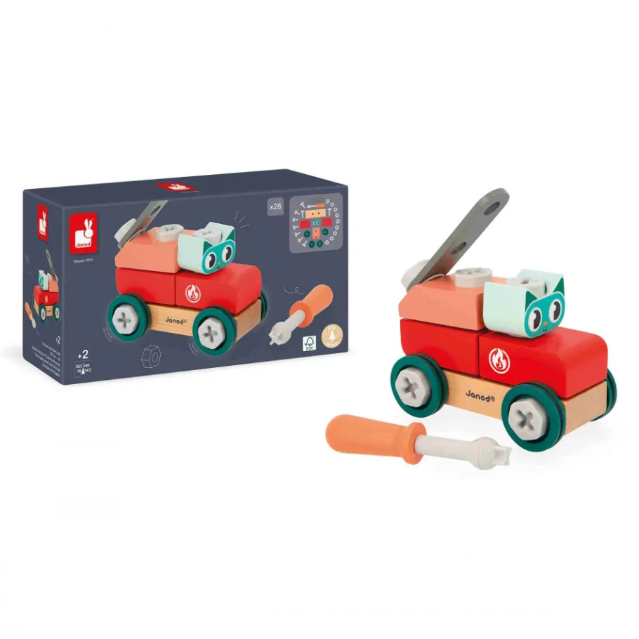 Janod Voiture à Bricoler Chat Brico'Kids* Jeux De Construction|Établis, Outils & Bricolage