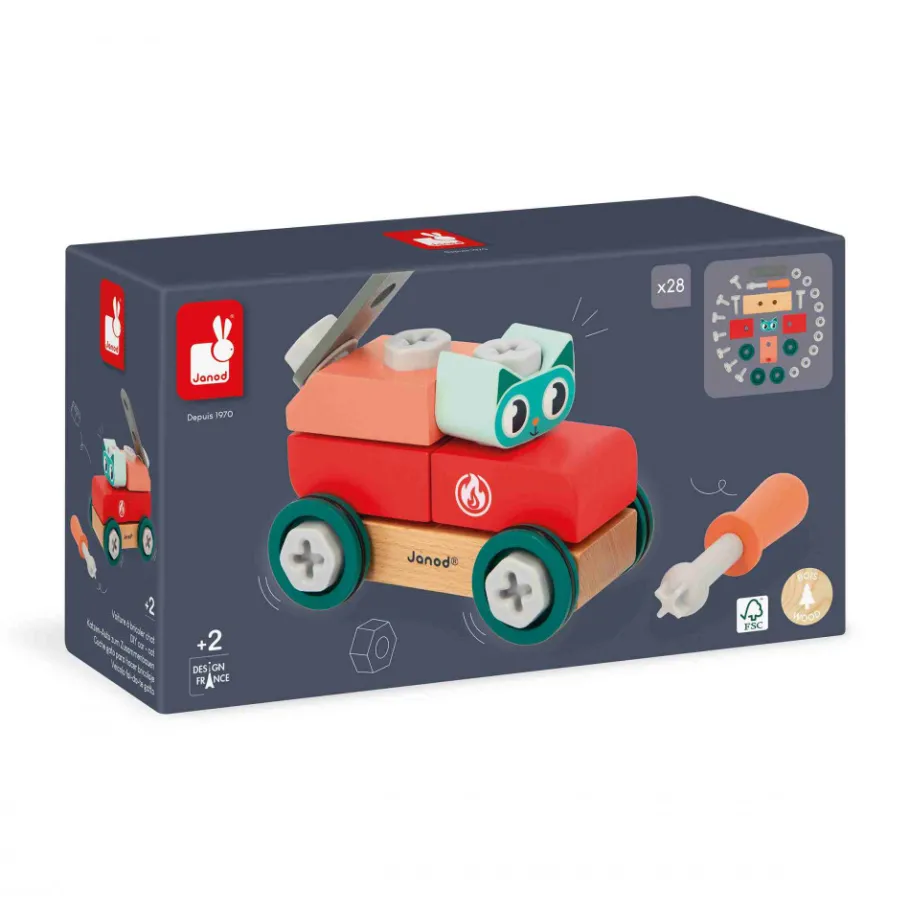 Janod Voiture à Bricoler Chat Brico'Kids* Jeux De Construction|Établis, Outils & Bricolage