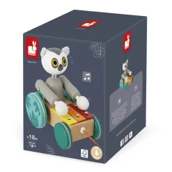 Janod Xylo Lémurien à Tirer Tropik* Manipulation & Encastrement|Jouets À Promener & À Pousser